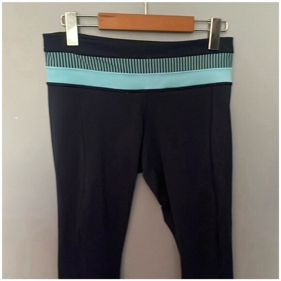 Lululemon Blue Leggings Zipper Detail Women's Size 6 Yoga Fitness Pants - Picture 6 of 6